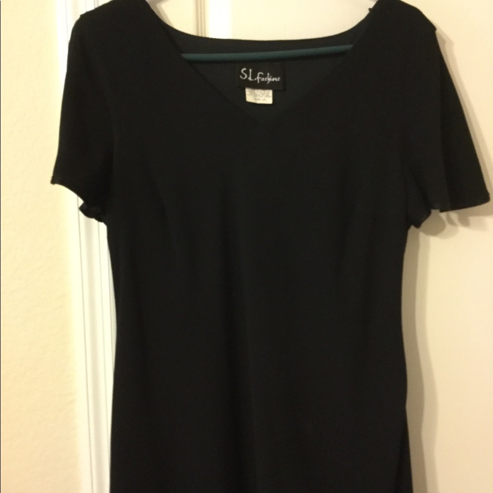 S L Fashions black woman dress size 14